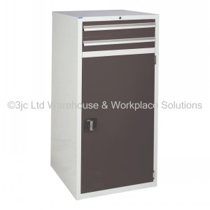 Euroslide Storage Cabinet 2 Drawer & Cupboard 1200mm